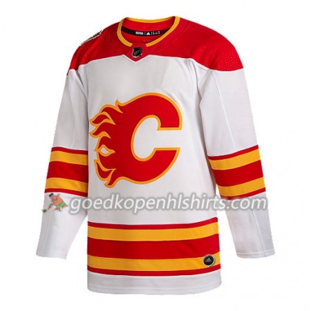 Calgary Flames Blank Adidas 2019 Heritage Classic Wit Authentic Shirt - Mannen